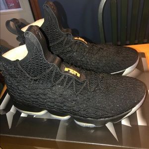 Lebron XV Black and good size 12 worn once
